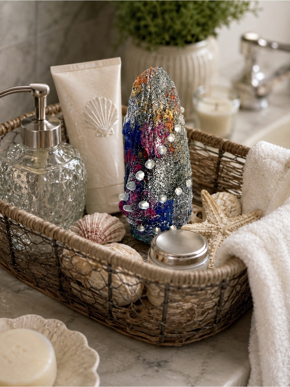 Handmade Decorative Seashell – One of a Kind